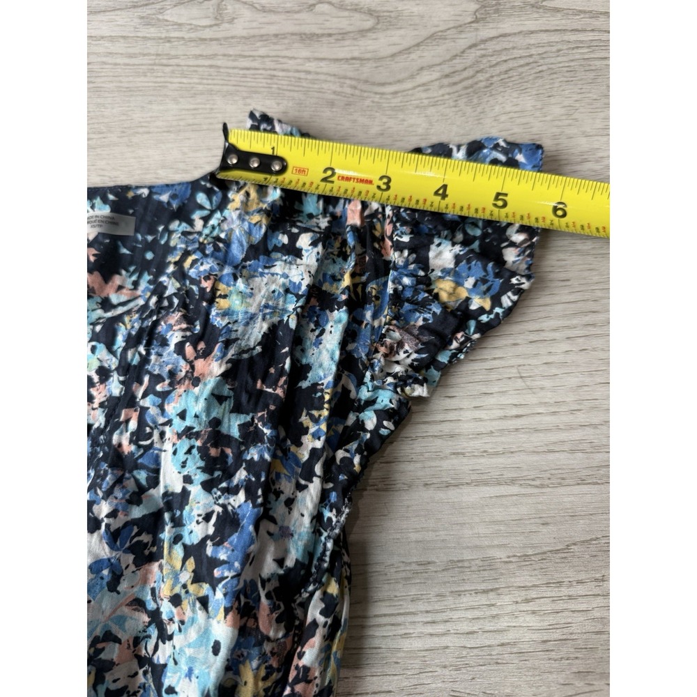 Ramy Brook Jessie Bloom Printed Dress Mini Colorful | Navy Multi | Women Size XS - Picture 7 of 10